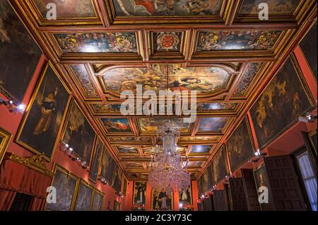 Espagne, Séville, salle de portrait dans le Palais de l'Archevêque de Séville Banque D'Images