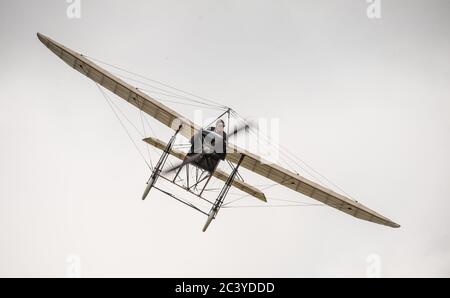 Göteborg, Suède - août 29 2010 : Bleriot XI au salon aéronautique de Göteborg. Banque D'Images