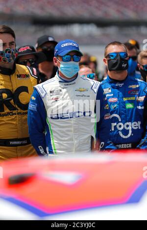 Lincoln, Alabama, États-Unis. 22 juin 2020. Ty Dillon (13) se prépare pour le GEICO 500 à Talladega Superspeedway à Lincoln, Alabama. Crédit : Stephen A. Arce/ASP/ZUMA Wire/Alay Live News Banque D'Images