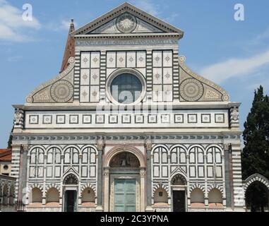 Italie, Toscane / Florence – 3 juillet 2009 : la basilique de Santa Maria Novella est l'une des églises les plus importantes de Florence par Leon Battista Alber Banque D'Images