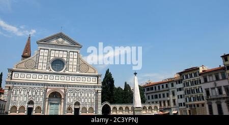 Italie, Toscane / Florence – 3 juillet 2009 : la basilique de Santa Maria Novella est l'une des églises les plus importantes de Florence par Leon Battista Alber Banque D'Images