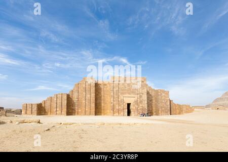 Hall hypostyle au complexe funéraire de Zoser à Saqqara, en Égypte Banque D'Images