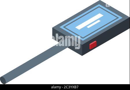 Icône du détecteur de métaux, style isométrique Illustration de Vecteur