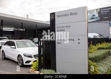 Mercedes Benz voitures d'occasion certifiées pour la vente à Sydney, Australie Banque D'Images