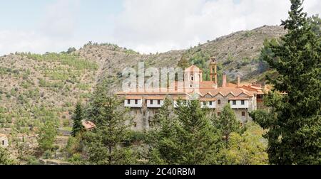 Monastère de Machaias dans la forêt de l'île de Chypre. Banque D'Images