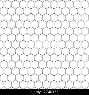 Texture de fond de la clôture hexagonale métallique sur fond blanc. Rendu 3d Banque D'Images