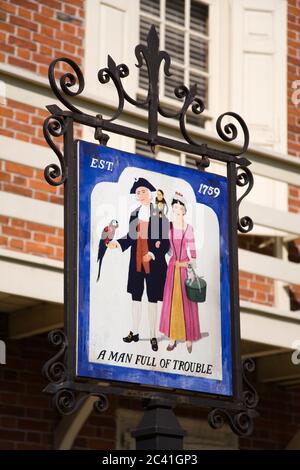 Taverne « a Man Full of trouble », Society Hill District, Philadelphie, Pennsylvanie, États-Unis Banque D'Images