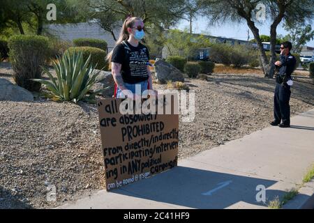 Phoenix AZ, États-Unis. 23 juin 2020. Donald Trump se rallie à l'église Dream City Church de Phoenix, Arizona, le 23 juin 2020. Crédit : Damoires carter/Media Punch/Alay Live News Banque D'Images