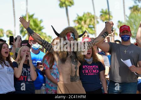 Phoenix AZ, États-Unis. 23 juin 2020. Donald Trump se rallie à l'église Dream City Church de Phoenix, Arizona, le 23 juin 2020. Crédit : Damoires carter/Media Punch/Alay Live News Banque D'Images