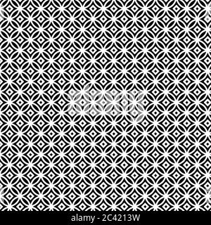motif géométrique sans couture mandala fond noir et blanc vecteur web illustration eps10 illustrator Illustration de Vecteur
