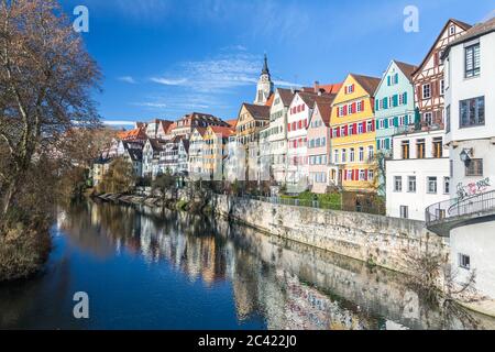 Beaux bâtiments historiques de la vieille ville de Tübingen, Allemagne Banque D'Images