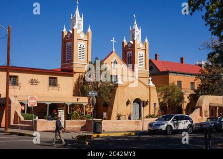 Église catholique San Felipe de Neri à Albuquerque, Nouveau-Mexique Banque D'Images