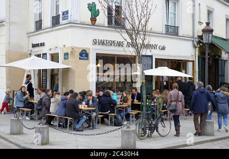 The Shakespeare and Company Cafe, Paris FR Banque D'Images