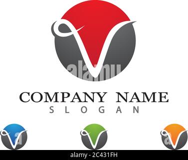 Lettre V L'icône logo vector illustration design Illustration de Vecteur