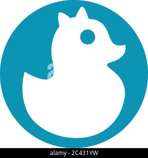 Modèle de logo canard motif vectoriel d'icône Illustration de Vecteur