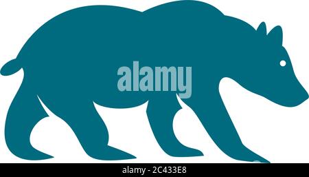 Modèle de logo ours illustration d'icône vectorielle Illustration de Vecteur