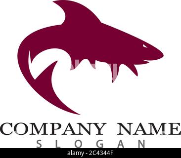 Modèle de logo poisson vector icône illustration design Illustration de Vecteur