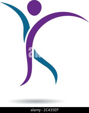 Modèle de logo sain vie dessin d'illustration d'icône vectorielle Illustration de Vecteur