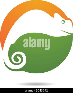 Modèle de logo d'illustration vectorielle Lizard Illustration de Vecteur