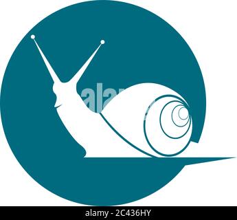 Modèle logo escargot illustration de l'icône vectorielle Illustration de Vecteur
