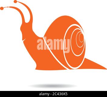 Modèle logo escargot illustration de l'icône vectorielle Illustration de Vecteur