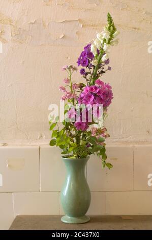 Fleurs d'été dans un vase Banque D'Images