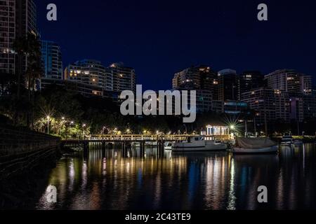jetée sur le port de sydney Banque D'Images