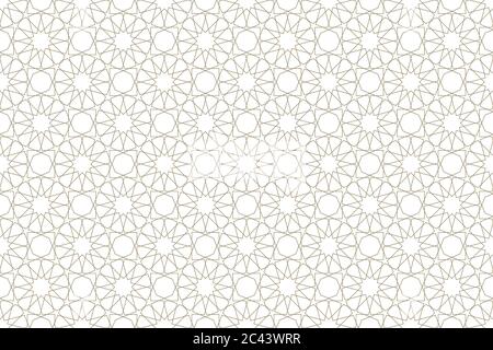 Motif islamique classique sans couture vector texture traditionnelle de ligne. Illustration graphique arrière-plan arabe géométrique Illustration de Vecteur