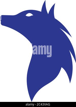 Modèle de logo Wolf motif d'illustration d'icône vectorielle Illustration de Vecteur