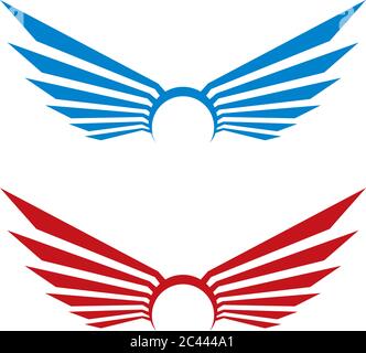 Modèle de logo WiNG motif vectoriel d'icône Illustration de Vecteur