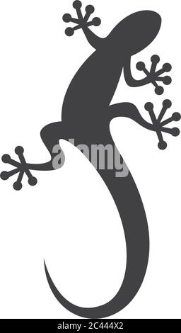 Modèle de logo Lizard dessin d'illustration d'icône vectorielle Illustration de Vecteur