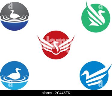 Vecteur modèle logo canard Illustration de Vecteur
