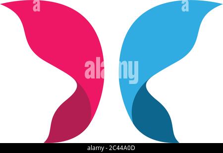 Modèle de logo papillon illustration d'icône vectorielle Illustration de Vecteur