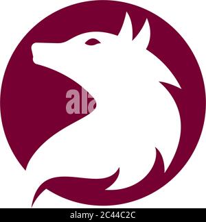 Modèle de logo Wolf motif d'illustration d'icône vectorielle Illustration de Vecteur