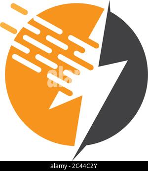 Logo éclair icône vecteur modèle illustration design Illustration de Vecteur
