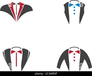 Modèle de logo Tuxedo, illustration d'icône vectorielle Illustration de Vecteur