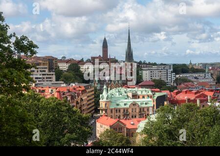 Suède, Göteborg, vue aérienne du quartier de Haga Banque D'Images