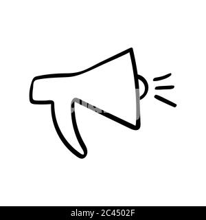 Icône représentant un haut-parleur. Objet réseau de réseaux sociaux unique. Illustration vectorielle. Illustration de Vecteur