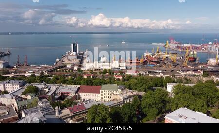 odessa ukraine port vue arial Banque D'Images