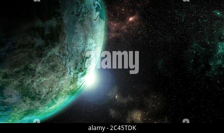 La terre de l'espace Banque D'Images