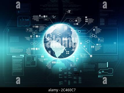 Concept de technologie Big Data Internet Banque D'Images