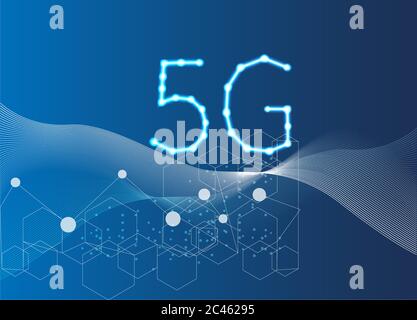 5g, sans fil, résumé de fond. Illustration vectorielle. Conception Illustration de Vecteur