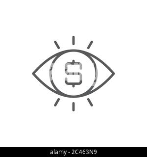 Symbole d'icône de vecteur de la visionneuse d'argent isolé sur fond blanc Illustration de Vecteur