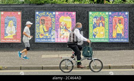 Glasgow, Écosse, Royaume-Uni 24 juin 2020: Nouvelles annonces en Écosse comme le centre-ville reste un désert et les transports publics sont vides. Finnieston rues. Crédit : Gerard Ferry/Alay Live News Banque D'Images