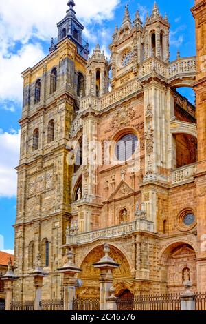 Cathédrale de Santa María, Astorga, Espagne Banque D'Images