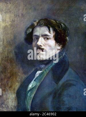 FERDINAND EUGÈNE DELACROIX (1798-1863) artiste romantique français Banque D'Images