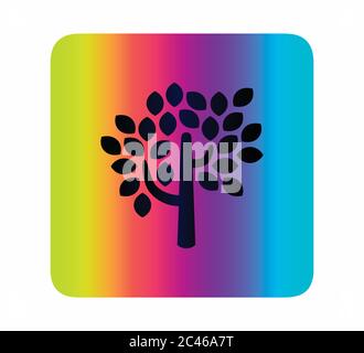 Arbre généalogique simple décoratif Illustration de Vecteur