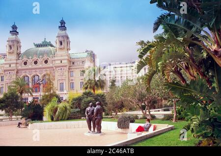 Monaco, Monte-Carlo, salle Garnier Opéra sur l'arrière du Casino Banque D'Images