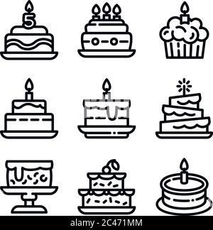 Contour Dessert Gateau De Mariage Image Vectorielle Stock Alamy