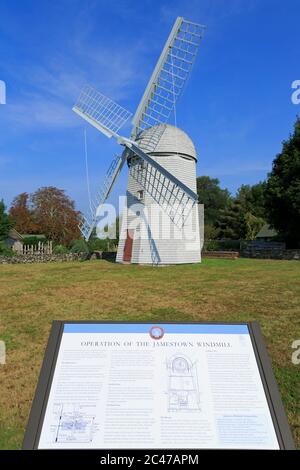 Moulin de Jamestown, île Conanicut, Rhode Island, États-Unis Banque D'Images